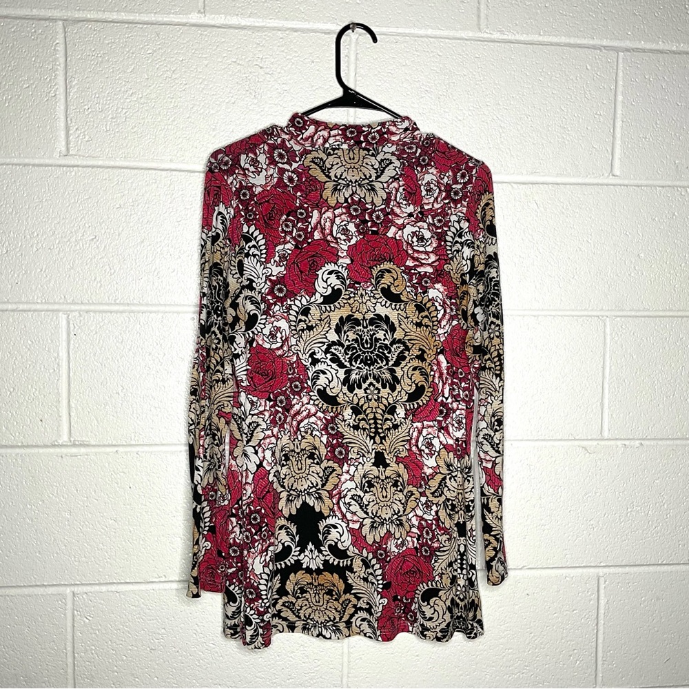 < Y2K V Cristina Floral V-Neck Embellished Top > - Picture 3 of 3
